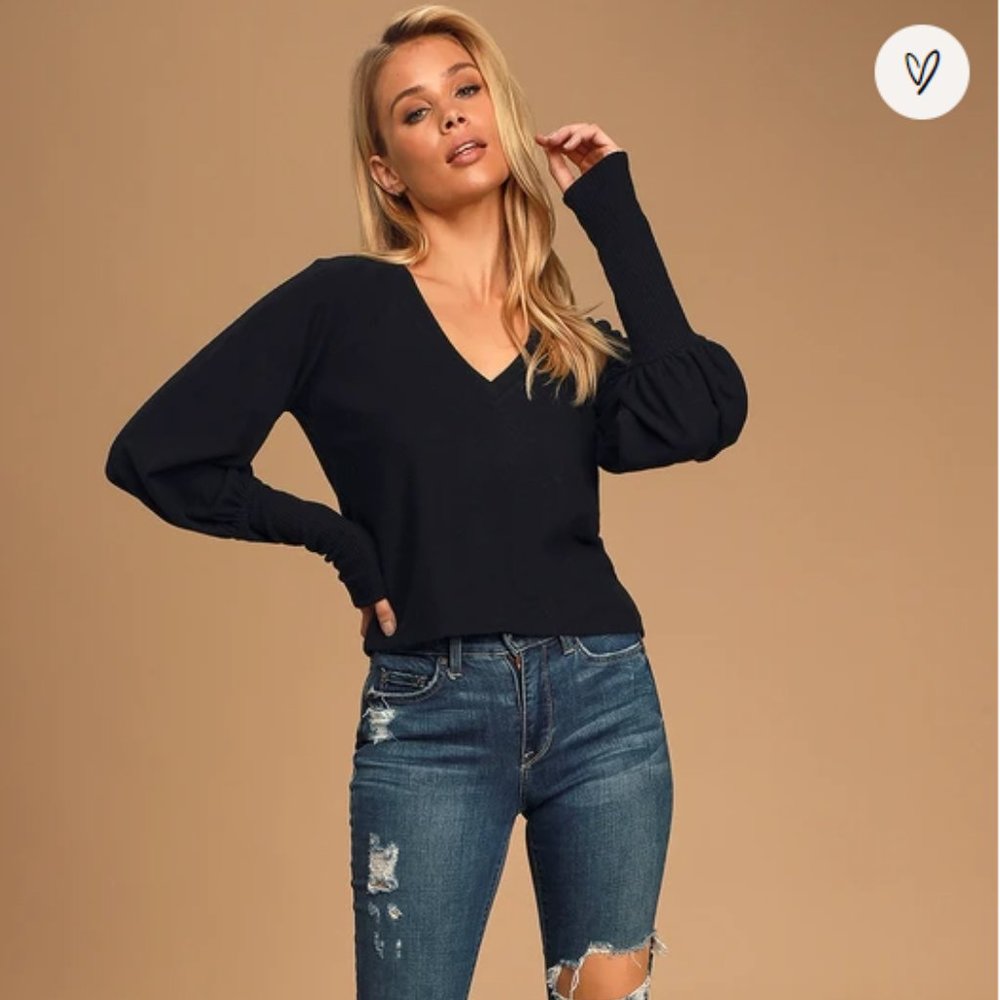 LULUS BALLOON SLEEVE TOP